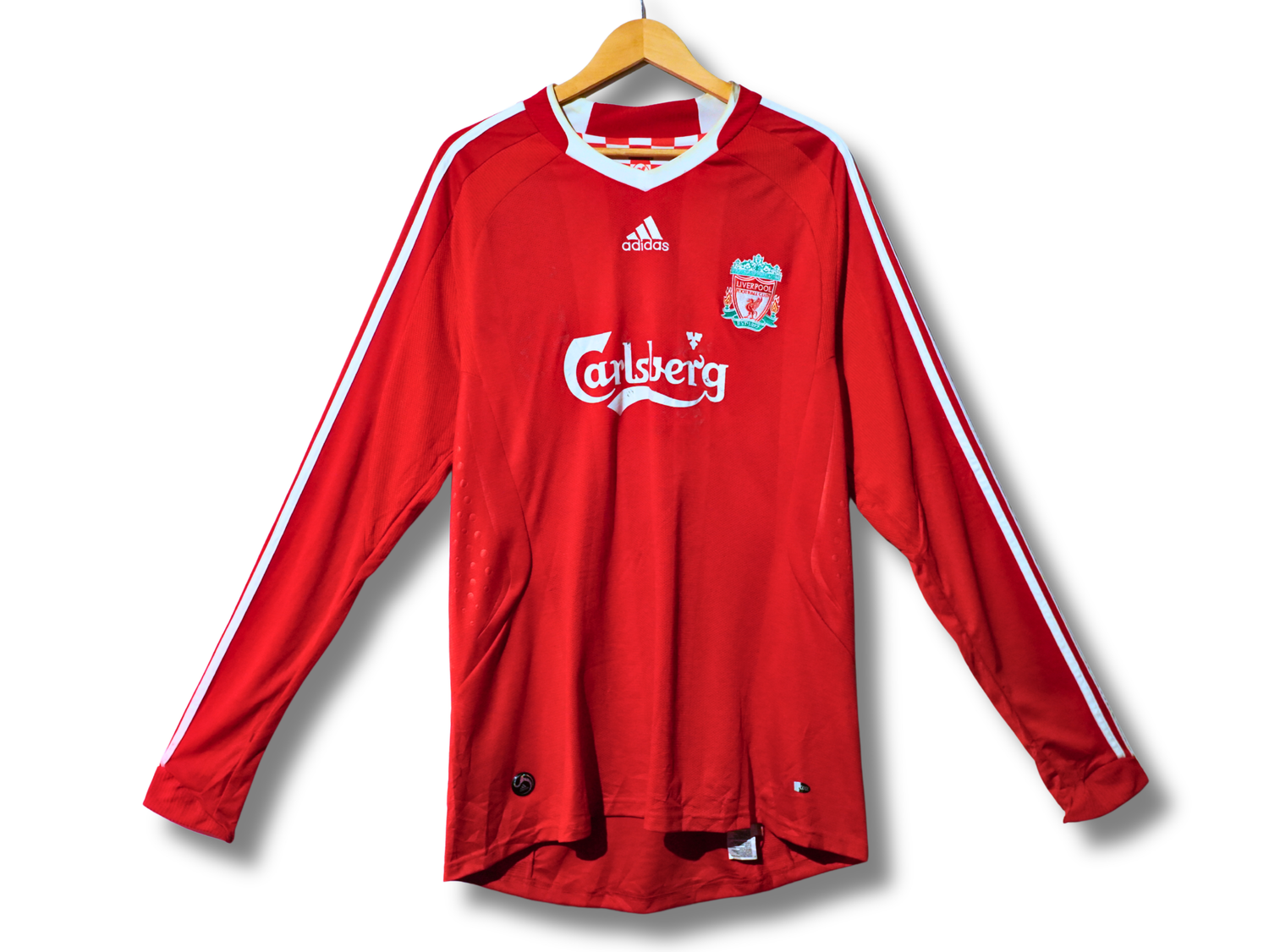 Maillot Liverpool domicile rouge 2008-2010 manches longues Robbie Keane XL