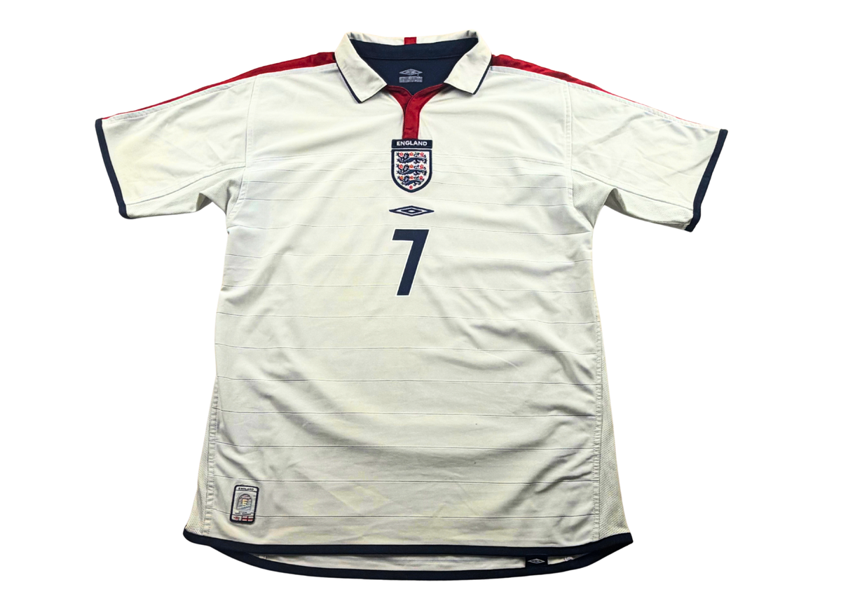 Maillot Angleterre domicile blanc 2004 Umbro Beckham taille M