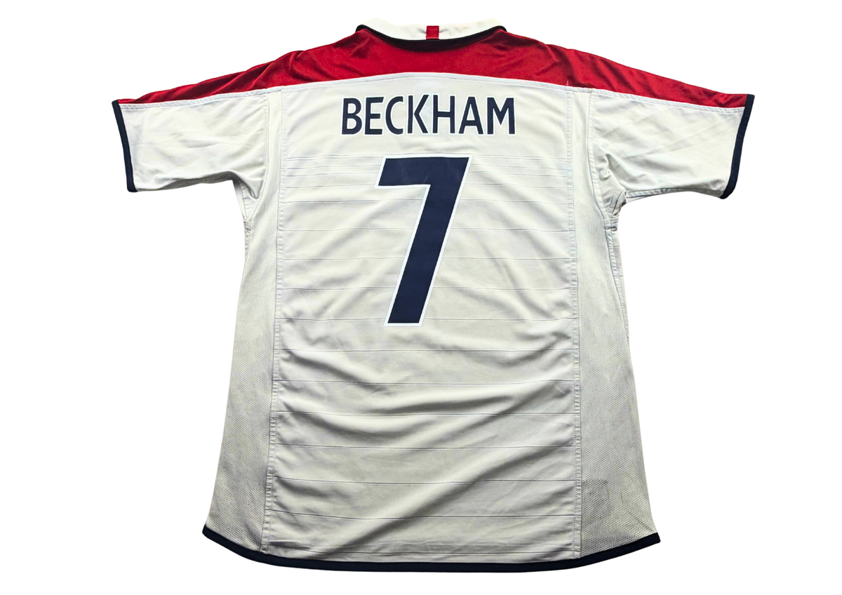 Flocage officiel rouge et bleu Beckham numéro 7 dos maillot Angleterre