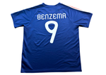 Flocage officiel Benzema numéro 9 dos maillot France 2010 blanc