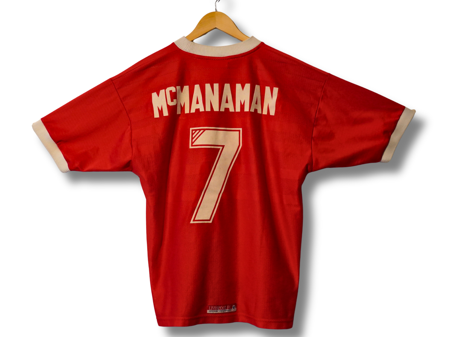Flocage officiel feutrine McManaman numéro 7 dos maillot Liverpool
