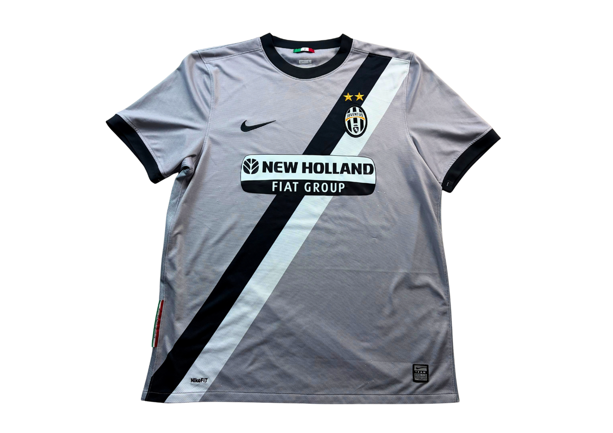 Maillot Juventus extérieur gris bande diagonale 2009-2010 Nike taille L