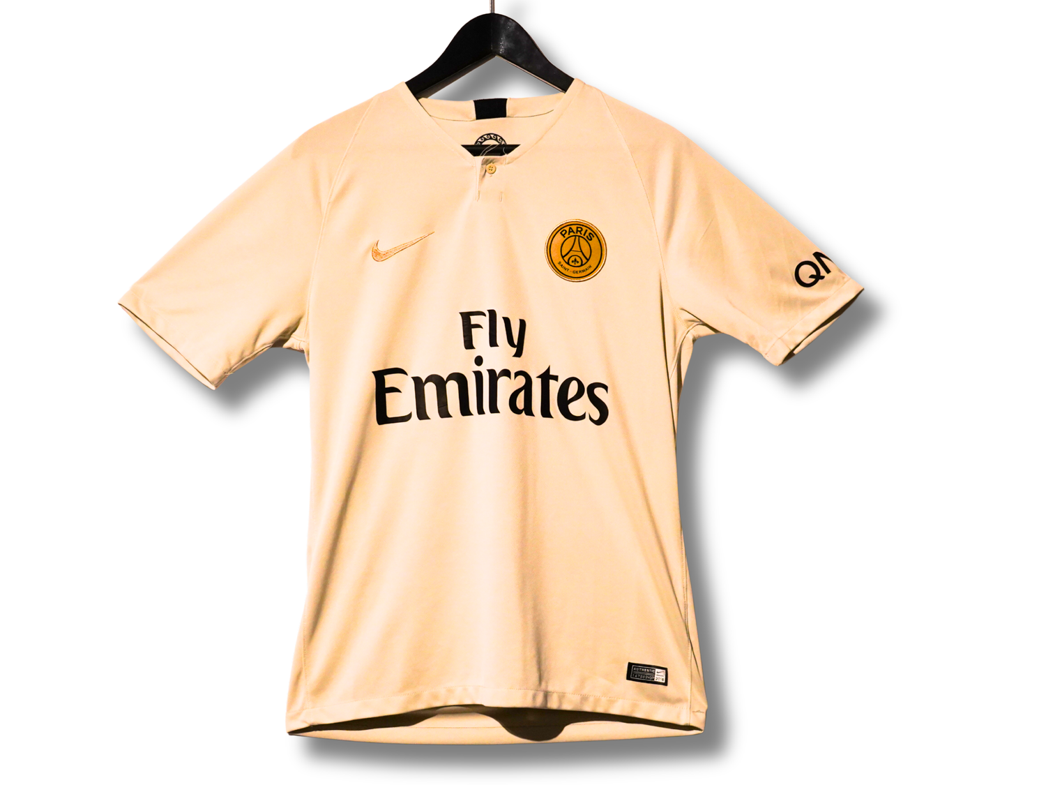 Maillot PSG extérieur 2018-2019 crème et or Nike taille M