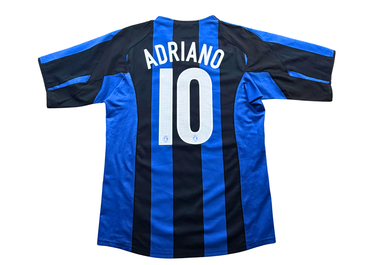 Maillot Inter Milan domicile noir et bleu 2004-2005 Nike Adriano taille M