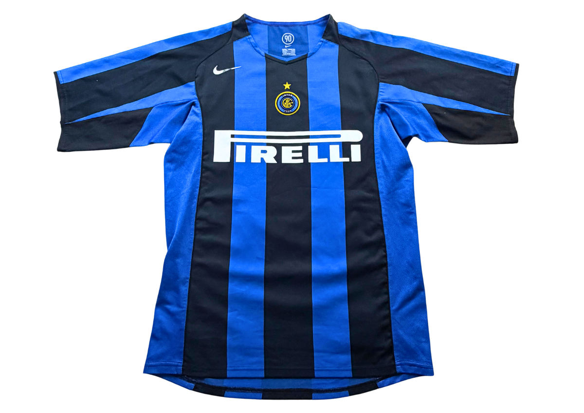 Maillot Inter Milan domicile noir et bleu 2004-2005 Nike Adriano taille M