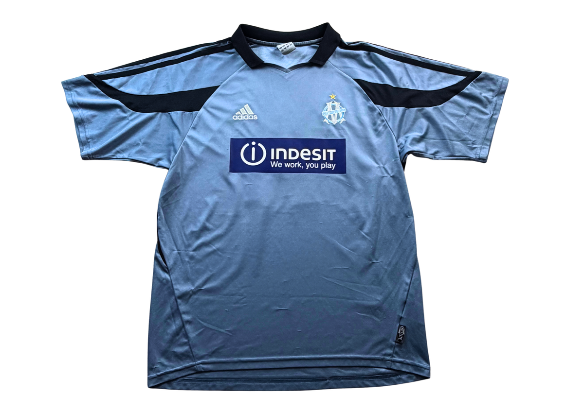 Maillot Olympique de Marseille third argent 2003-2004 Adidas Drogba taille M