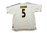 Flocage officiel noir Zidane numéro 5 dos maillot Real Madrid vintage