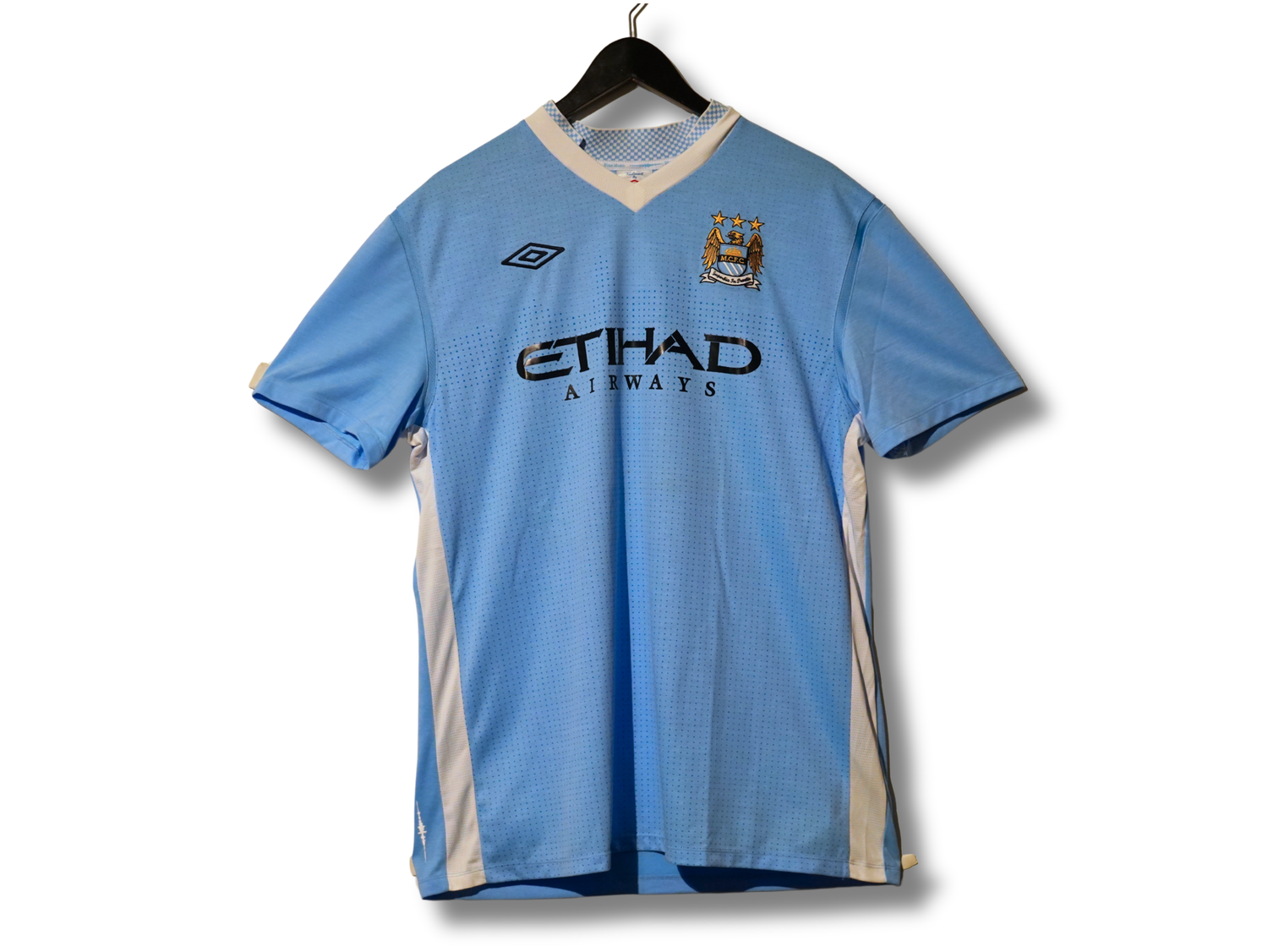 Maillot Manchester City domicile 2011-2012 bleu ciel Umbro Balotelli taille L