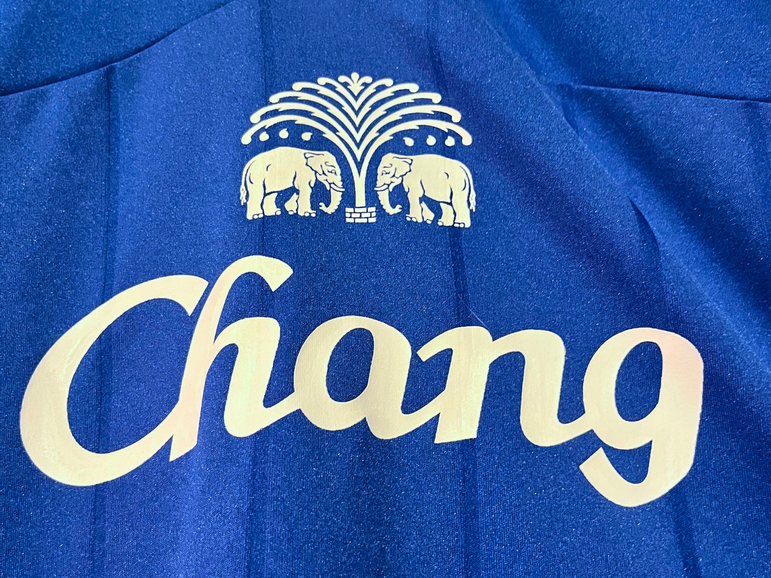 Sponsor Chang Beer emblématique maillot Everton