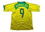 Flocage officiel vert Ronaldo numéro 9 dos maillot Brésil